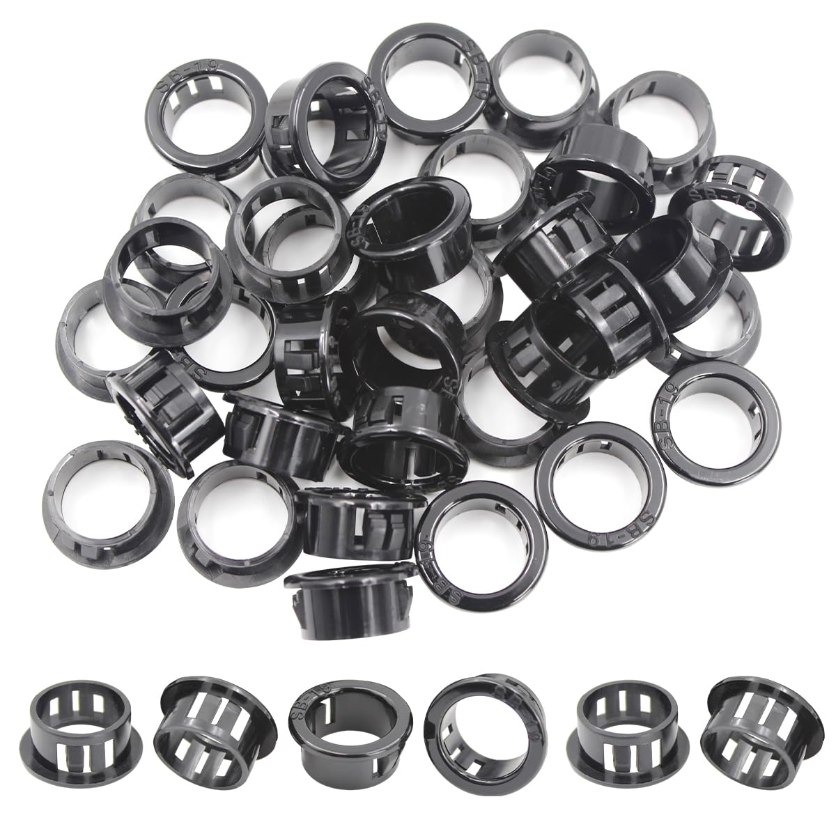 EASYEAH Black Snap-in Grommets - Cable Protection -11
