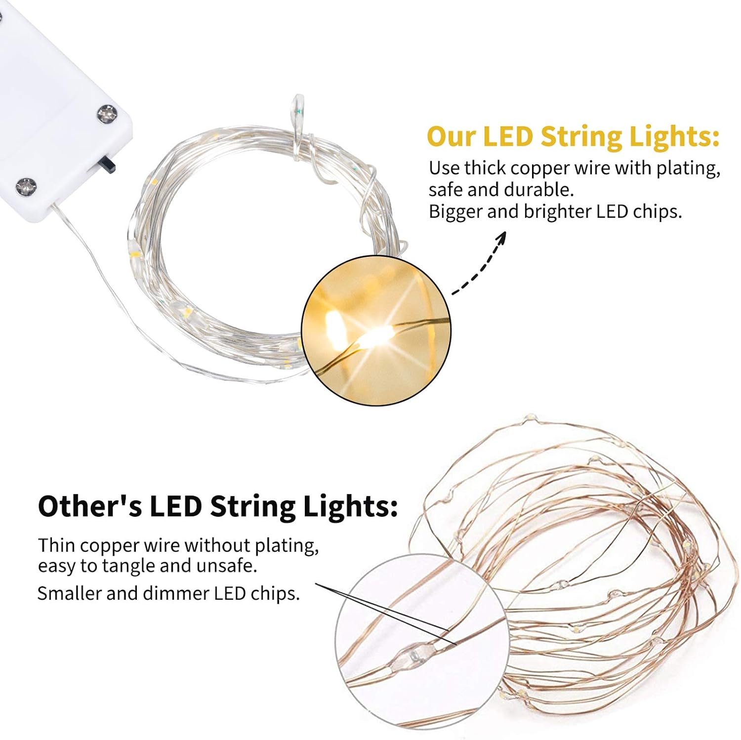 Fairy Lights Battery Operated - 7Ft 20 Led Waterproof Mini Firefly String Lights with Flexible Silver Wire for Wedding Mason Jar Craft Christmas Garlands Party Decor (12 Pack, 6 Colors)