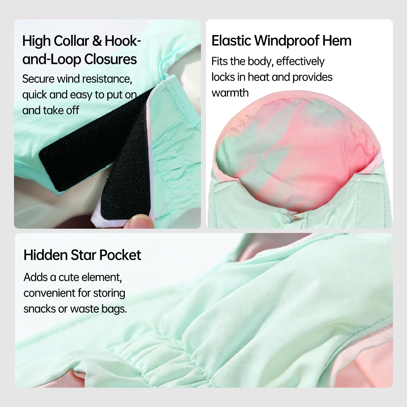 Touchdog Chaleco reversible de invierno para perro, 90 % de relleno de plumón, chaqueta ligera y cálida para perros pequeños y medianos, resistente al agua, al viento, protección contra el frío (verde