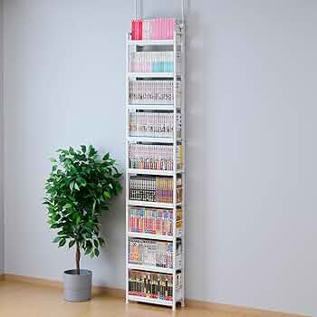 新品未使用箱不良　山善　突っ張りラックスリム隙間収納本棚 9段RTRS-4015 新品未使用箱不良 山善 突っ張りラックスリム 隙間収納 本棚 9段