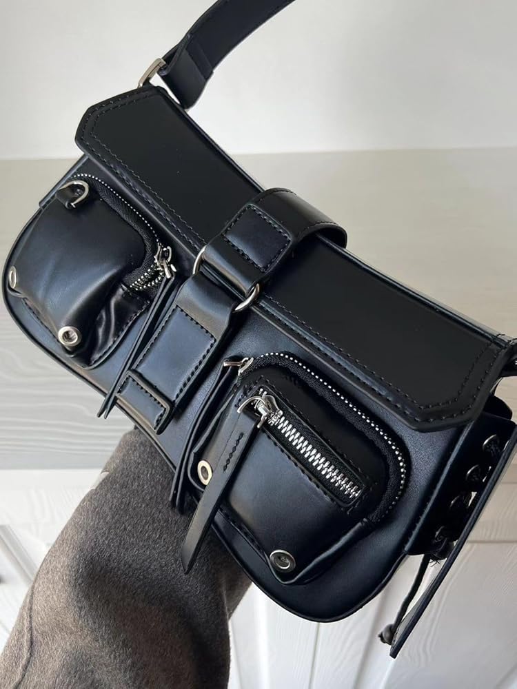 Amazon | PU レザー ショルダーバッグ ポケット付き 女性