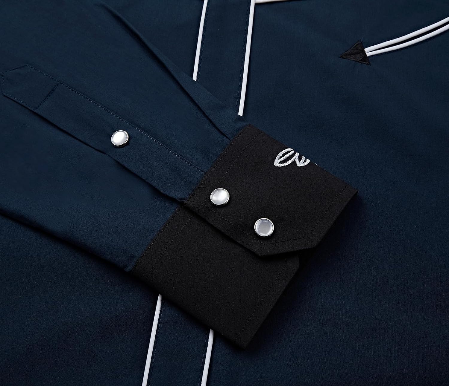 Men's Western Cowboy Shirt Embroidered Exquisite Long Sleeve Regular Fit Casual Snap Button Down Shirts - Image 4