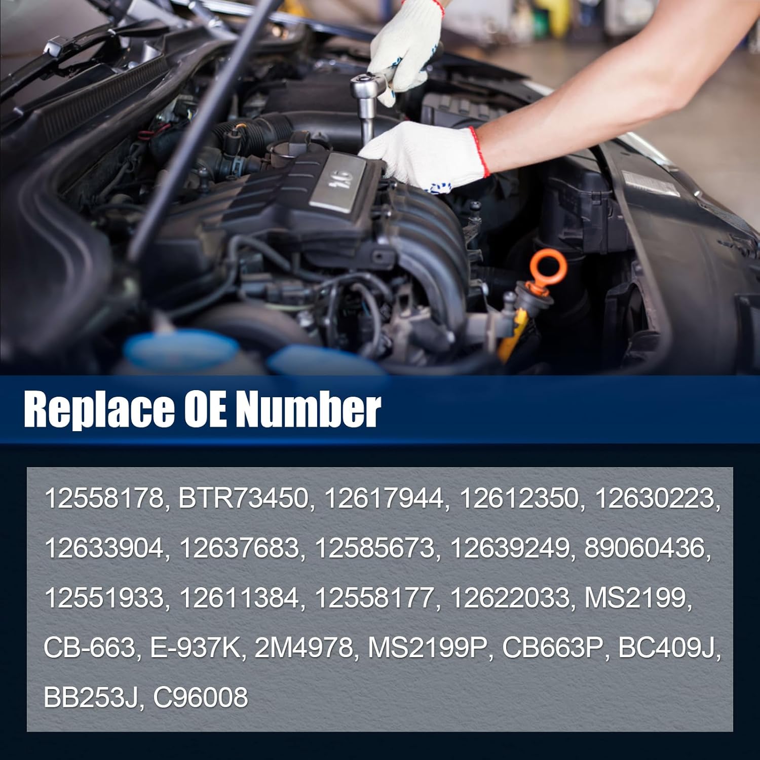 12558178 Engine Rebuild Re-Ring Kit Compatible with GM for Chevy for Silverado LS1 LS6 LQ4 LQ9 4.8L 5.3L 5.7L 6.0L 1999-2017 Replace # 12558178, BTR73450, 12617944, 12612350