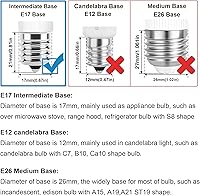 Vista 8 de Bombilla LED para microondas – Repuesto de electrodomésticos sobre estufa 8206232A 40W bombilla incandescente – para estufa de refrigerador, campana