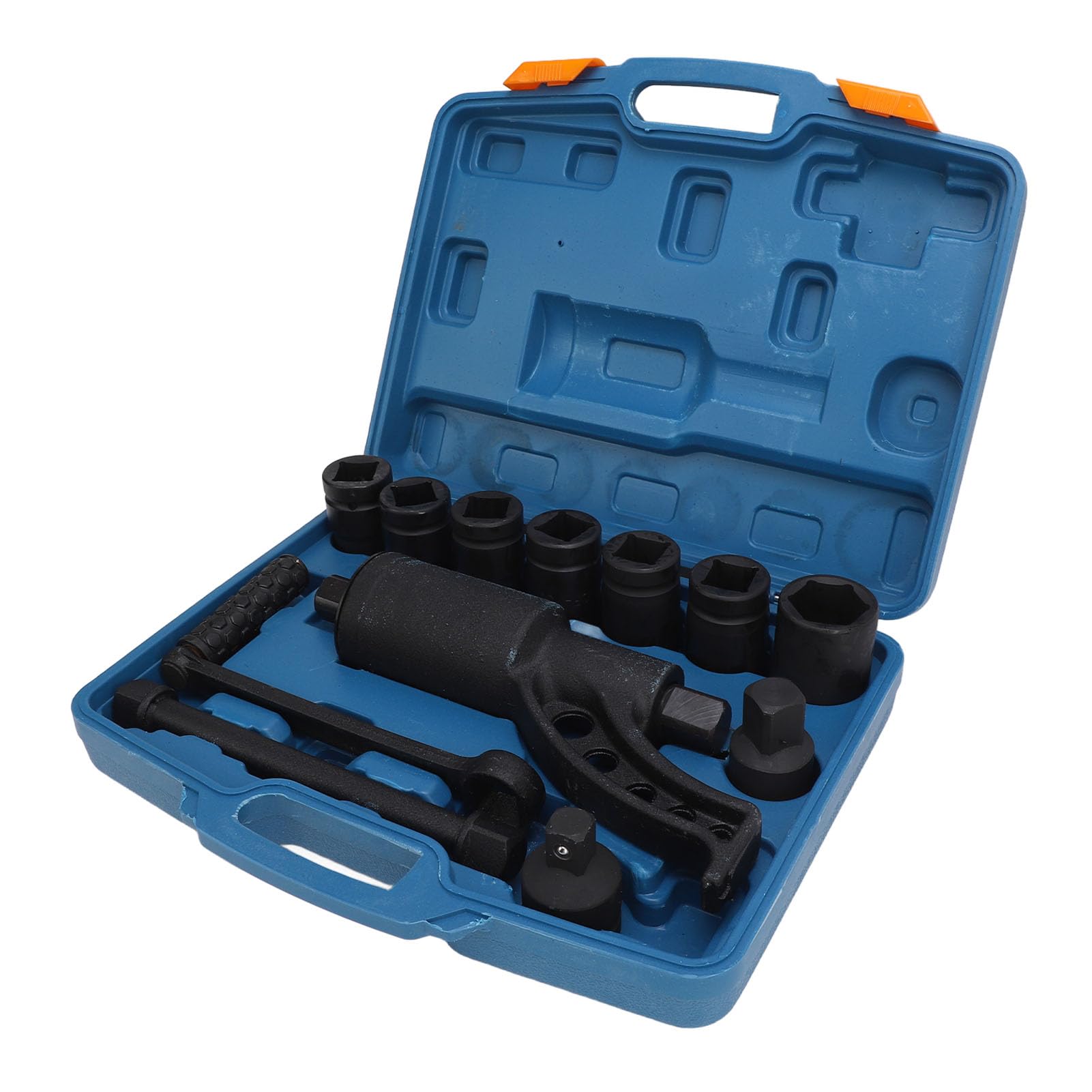 Yctze Ensemble de Clés Multiplicateur de Service avec 9 Douilles - Alloy Steel inch Lug Nut Remover pour Les Camions, Bus, VR - Conception de Sauvegarde de la Main-d'œuvre