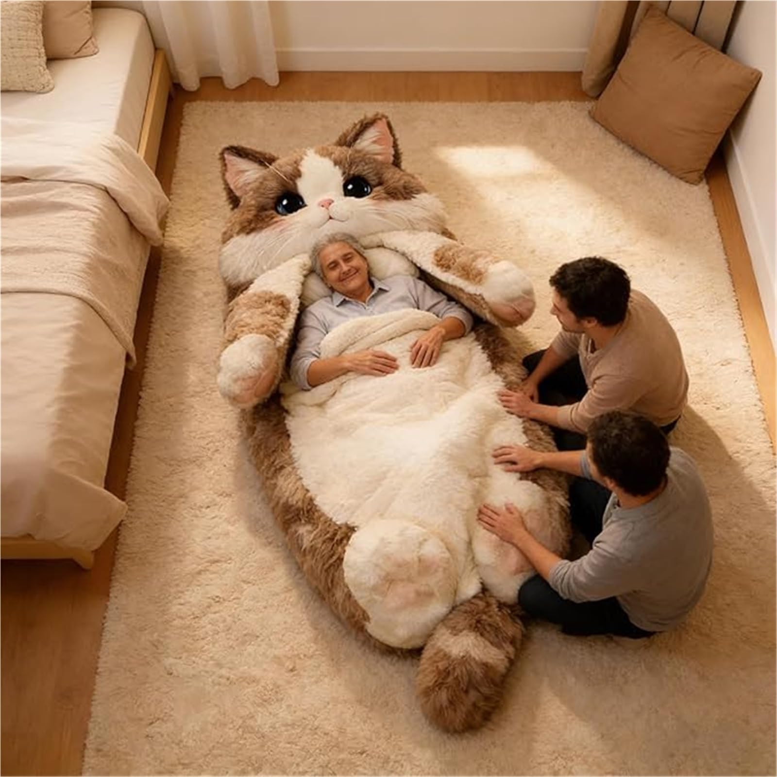 Saco de Dormir for Adultos, Sobres adorables, cómodo Saco de Dormir y Almohada esponjosa en uno