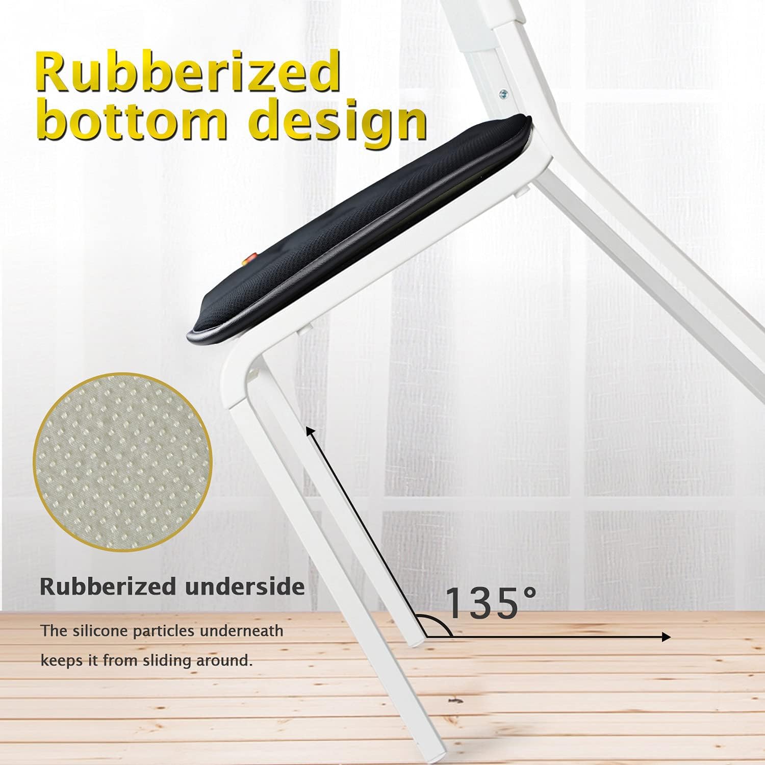 Car Seat Cushion Memory Foam Thin Seat Cushion for Car Truck Seat Driver, 20x18.5x1.2 Inches, Black - Image 5