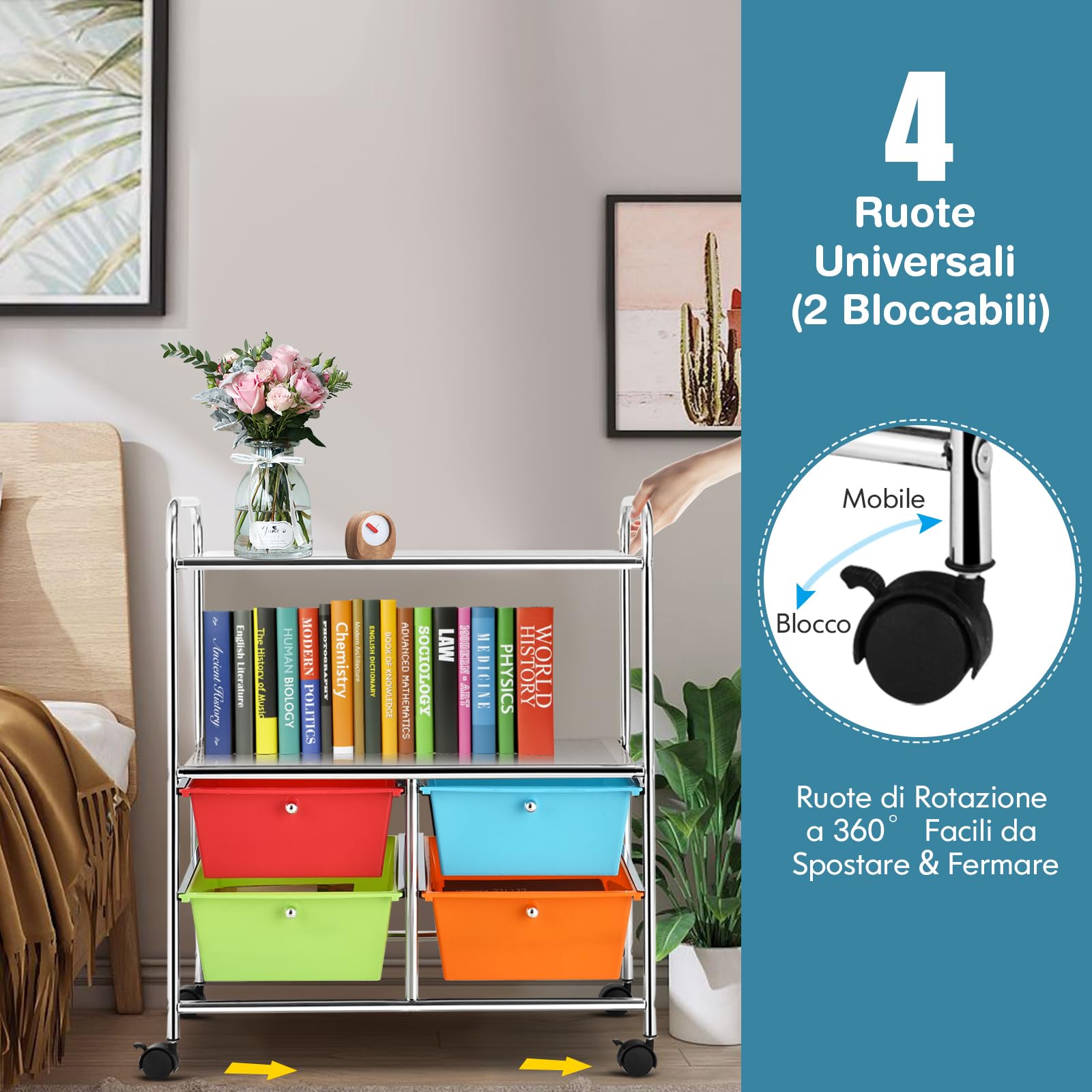 Scaffale Per Microonde A 3 Livelli - Allungabile, Nero, Con 6 Ganci - Foto 10