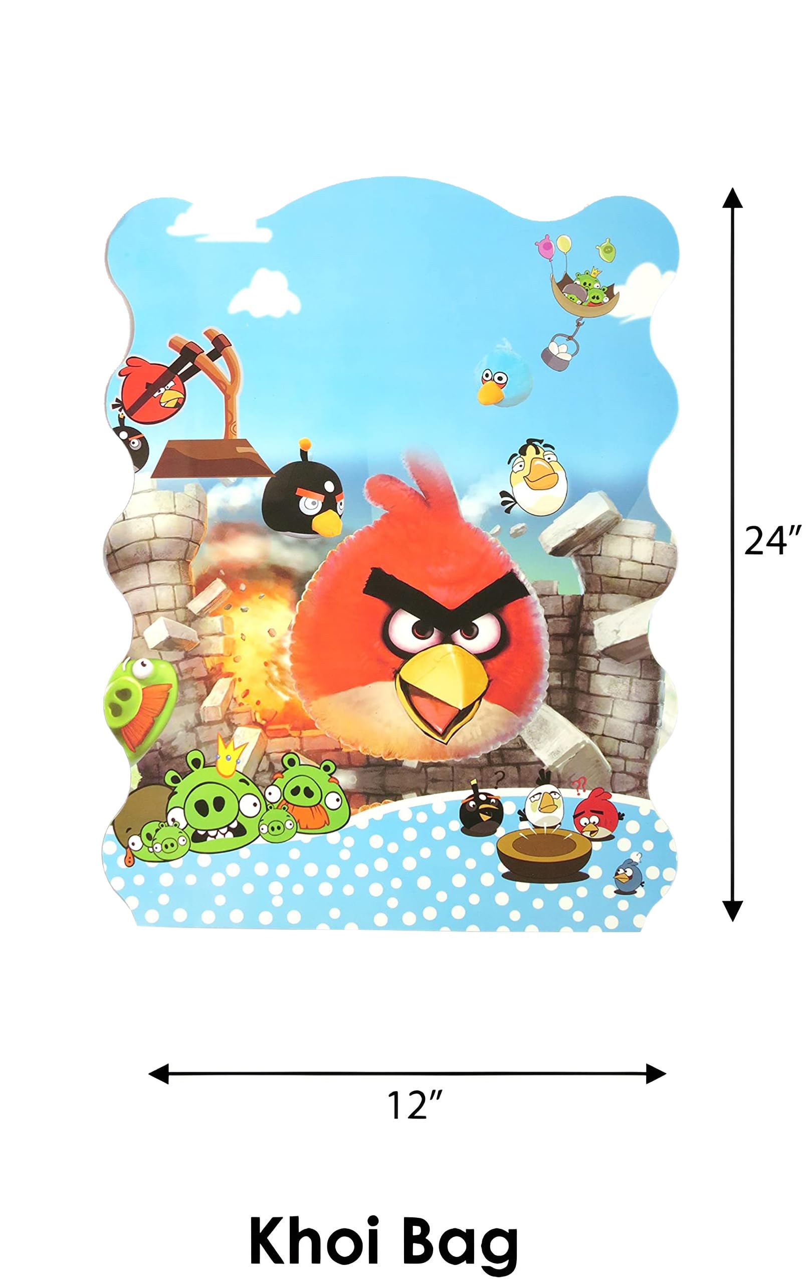 Funcart Angry Bird Multicolor Bird Pinata Khoi Bag, Kids Party Favors for Kids Goodie Bags Stuffer Birthday Toy Party Favors Bag - Image 4 thumbnail