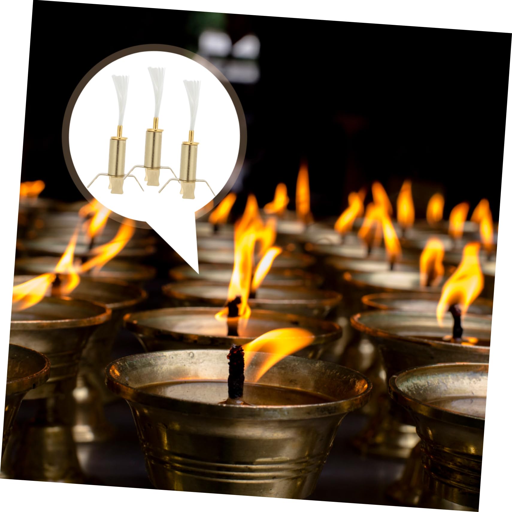 Garneck 5 Set di Porta Stoppini per Candele Porta Stoppini per Candele Porta Stoppini in Lega per Candele Porta Stoppini per Forniture Buddiste