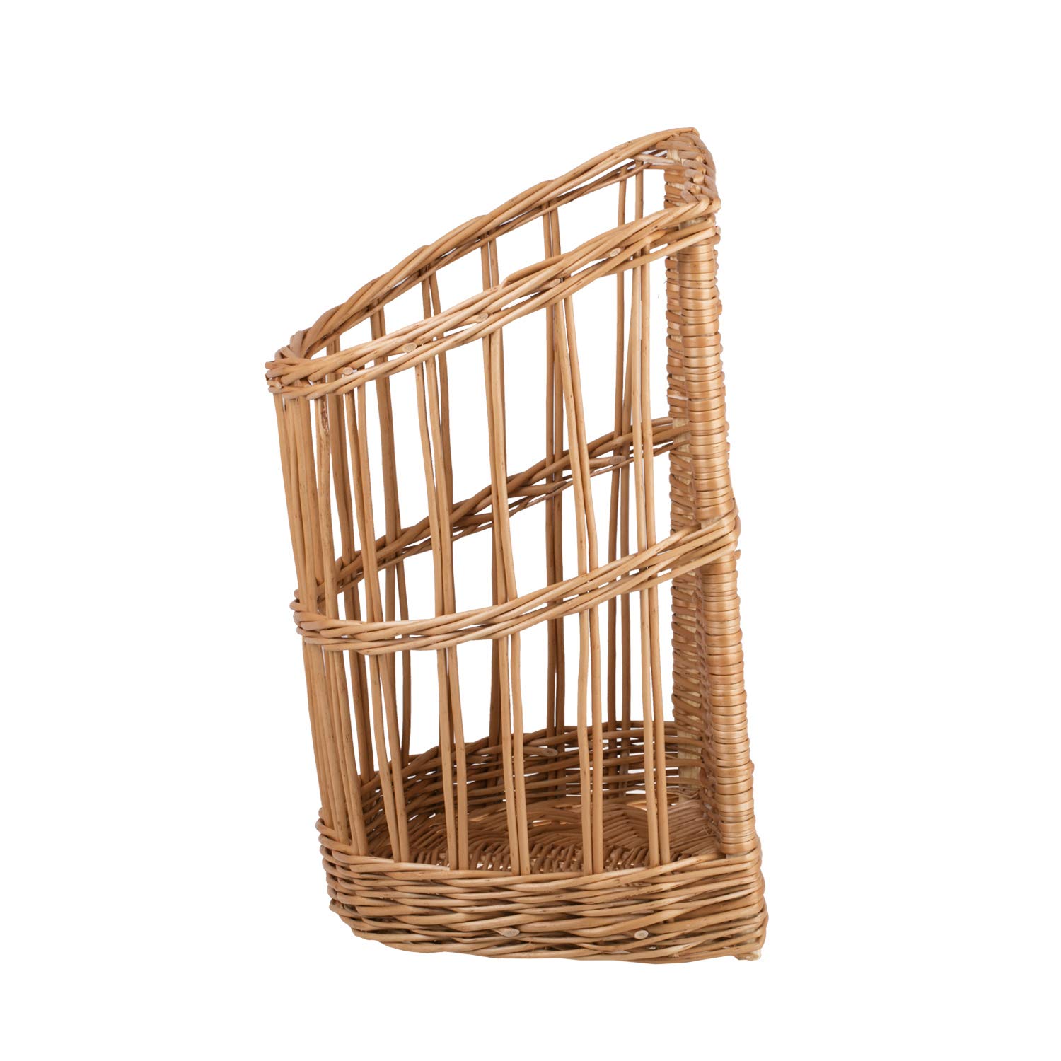 e-wicker24 Présentoir à pain debout, Huche à pain en osier naturel, Corbeille baguette en osier, rangement baguette (naturel)
