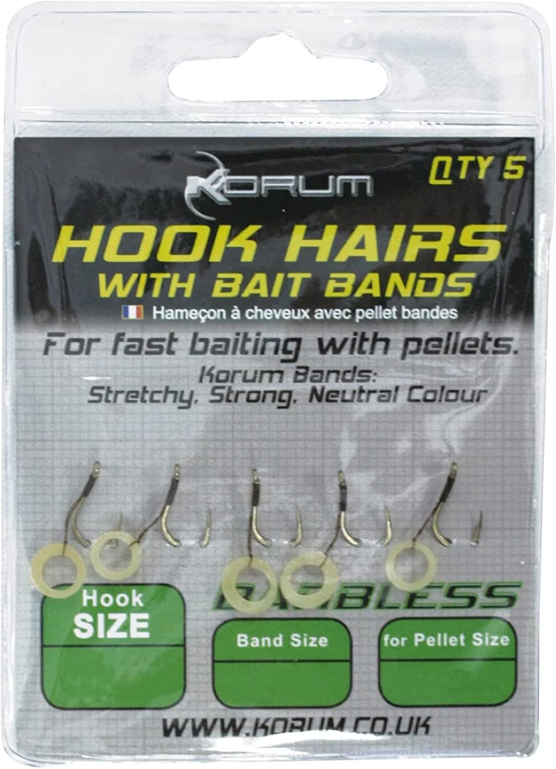 Korum Hook Hairs with Bait Bands (Size 14) Amazon.co.uk Sports