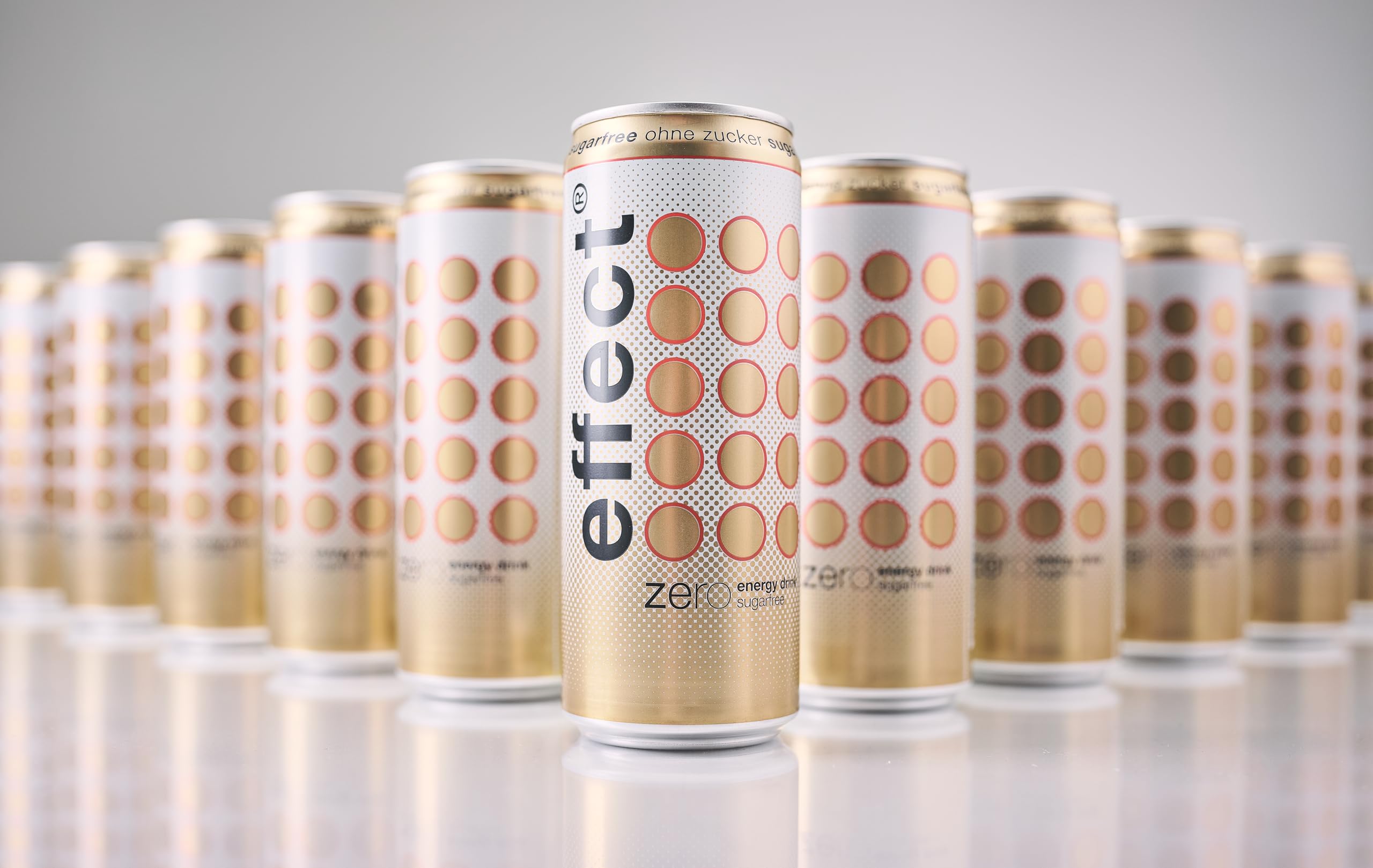 effect Energy Drink ZERO SUGAR – Tray mit 24 x 330 ml Energy Dosen Einweg, Koffeinhaltiges Erfrischungsgetränk ohne Zucker mit B-Vitaminen – einzigartig & erfrischender Geschmack, vegan