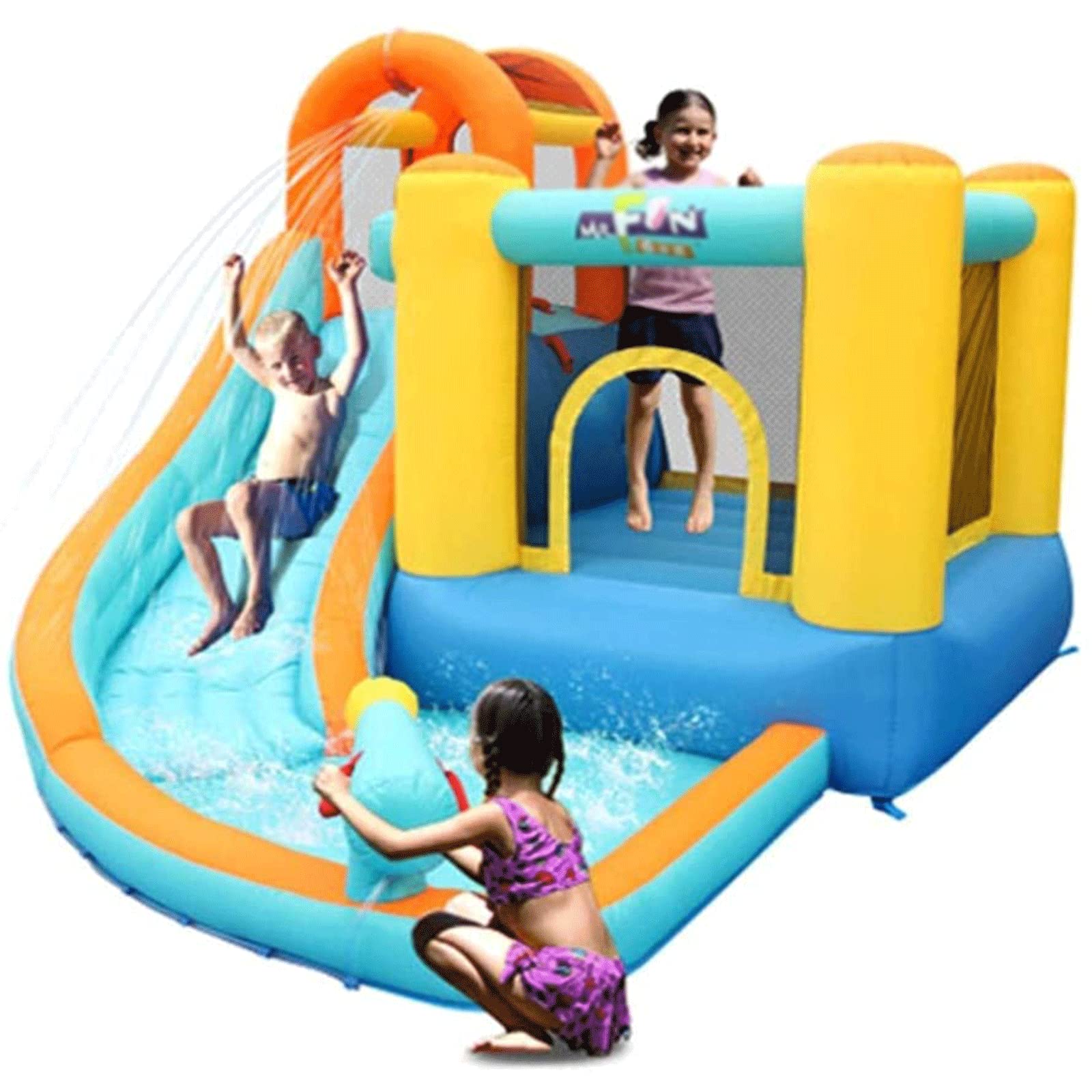 OPFdfhDFH Inflatable castles, Bouncy Castle Entertainment Inflatable Bounce House Slide Outdoor Jumping
