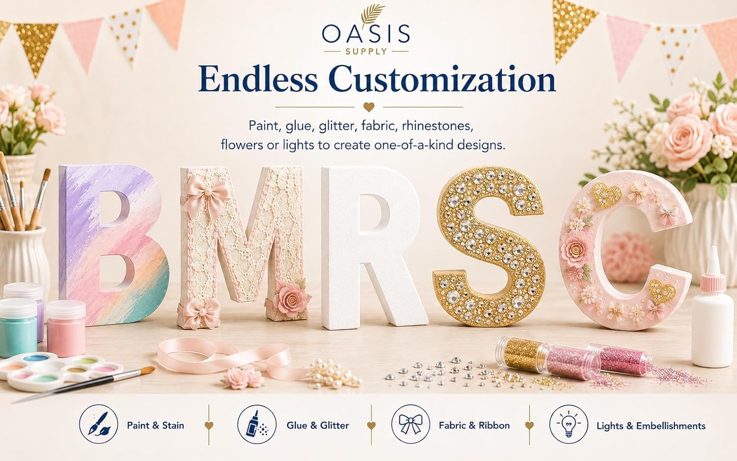 Oasis Supply Freistehender Buchstabe K aus EPS-Schaumstoff, 15,2 cm, weiß, glatter Polystyrol-Buchstabe für Hochzeiten, Kuchen, Party-Displays, Kunst und Handwerk, Monogramme, Fotohintergründe und