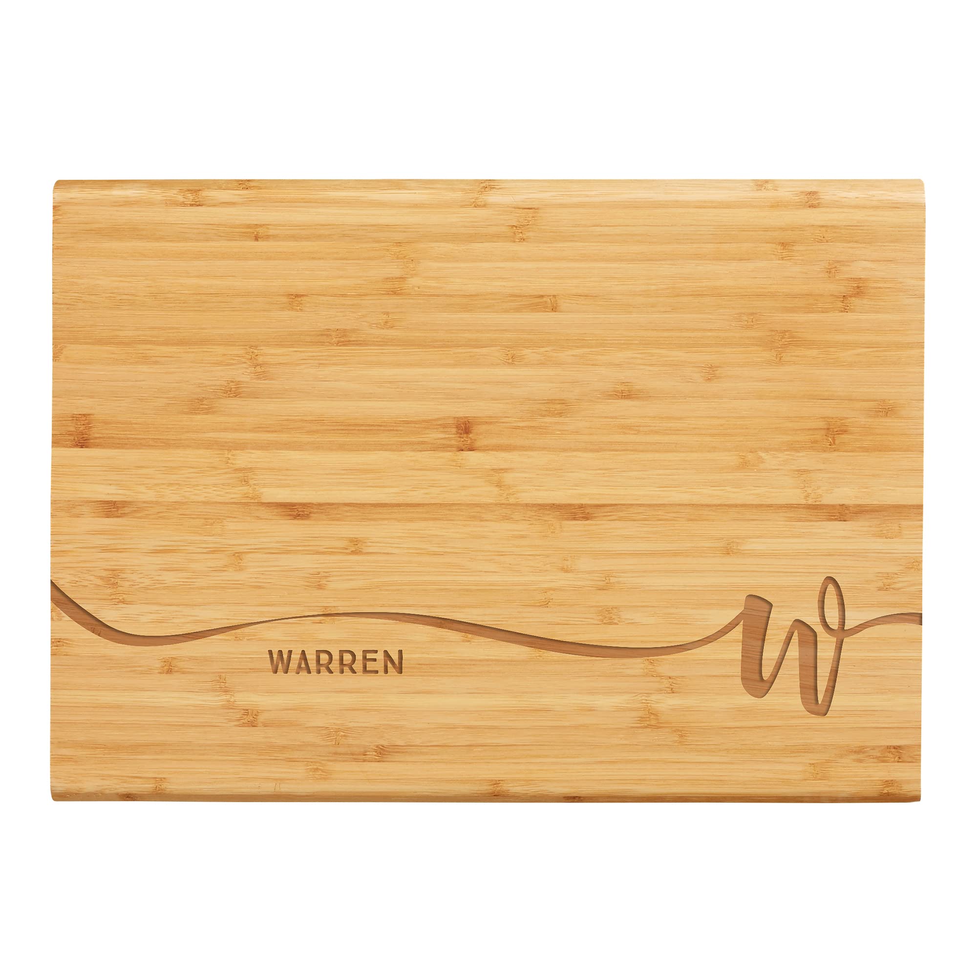 Script Initial Personalized Bamboo Cutting Board - Customizable Kitchen Gadgets, Ideal for Charcuterie Boards & Wedding Registry, Large Chopping Board with Unique Design, Gift for New Home 14X18