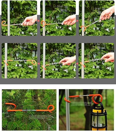 Miniatura 7 de Ganchos de luz de vapor de coleta para camping, artículos portátiles, accesorios para poste de toldo, accesorios de soporte de luz de camping