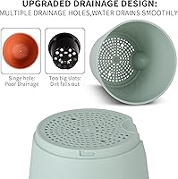 Vista 32 de GARDIFE 10/9/8 inch Plant pots, planters for Indoor Plants, self Watering Plant Pot, Flower pots, Black