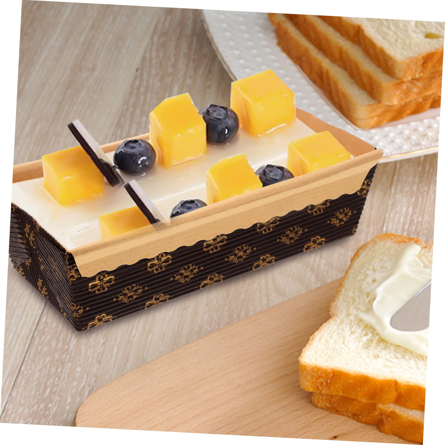 Gatuida 4 Sätze Backpapier Kastenformen Papier Backförmchen Für Kuchen Stapelbare Kuchenbecher Für Bäckerei Und Zuhause 25 Stück * 4