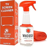 Vista 1 de WHOOSH! Pro - Limpiador de pantalla de TV recargable de 16.9 onzas líquidas y paño de microfibra, limpiador sin rayas para pantallas planas, OLED
