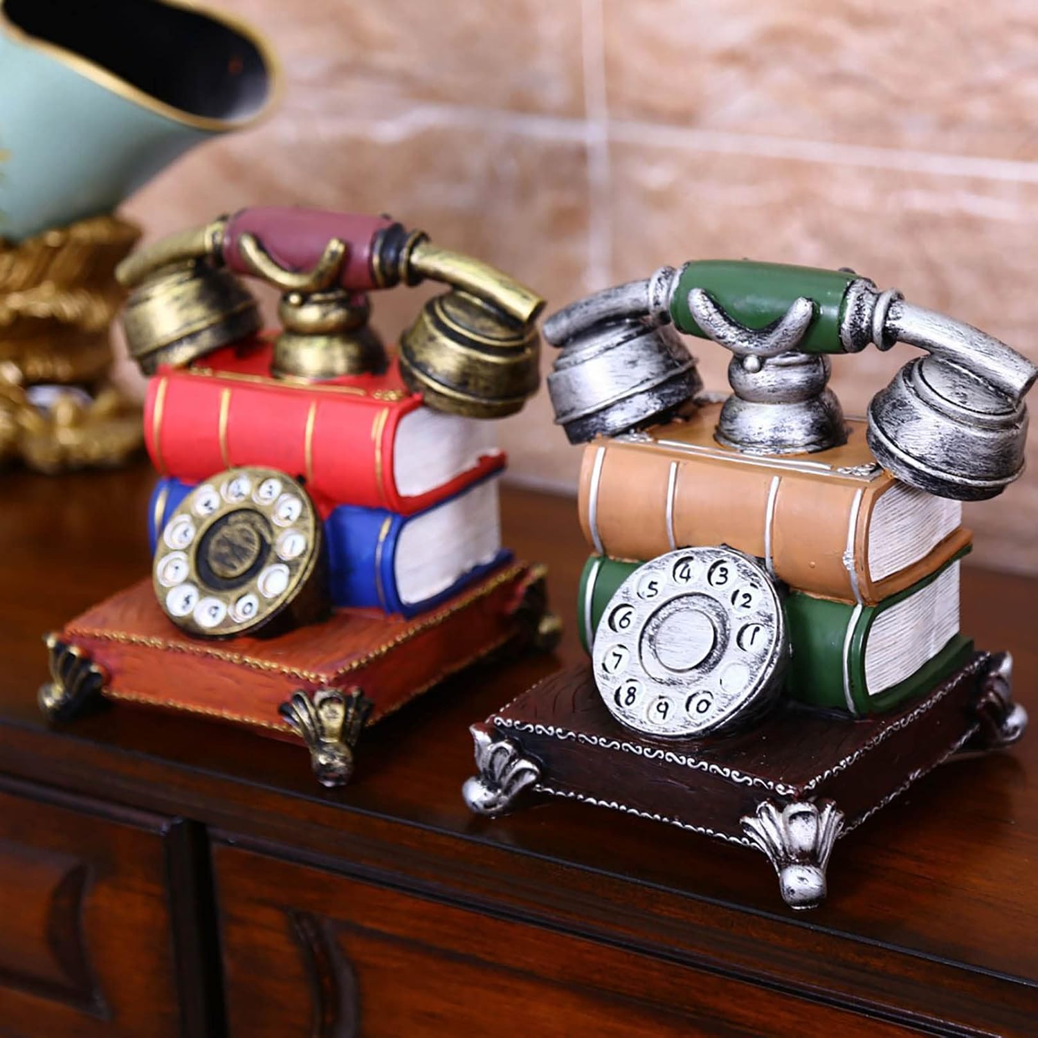 Creative Retro Telephones Telephone Decoration Cafe Bar Window Decorative Home Decoration Props Model Telephone
