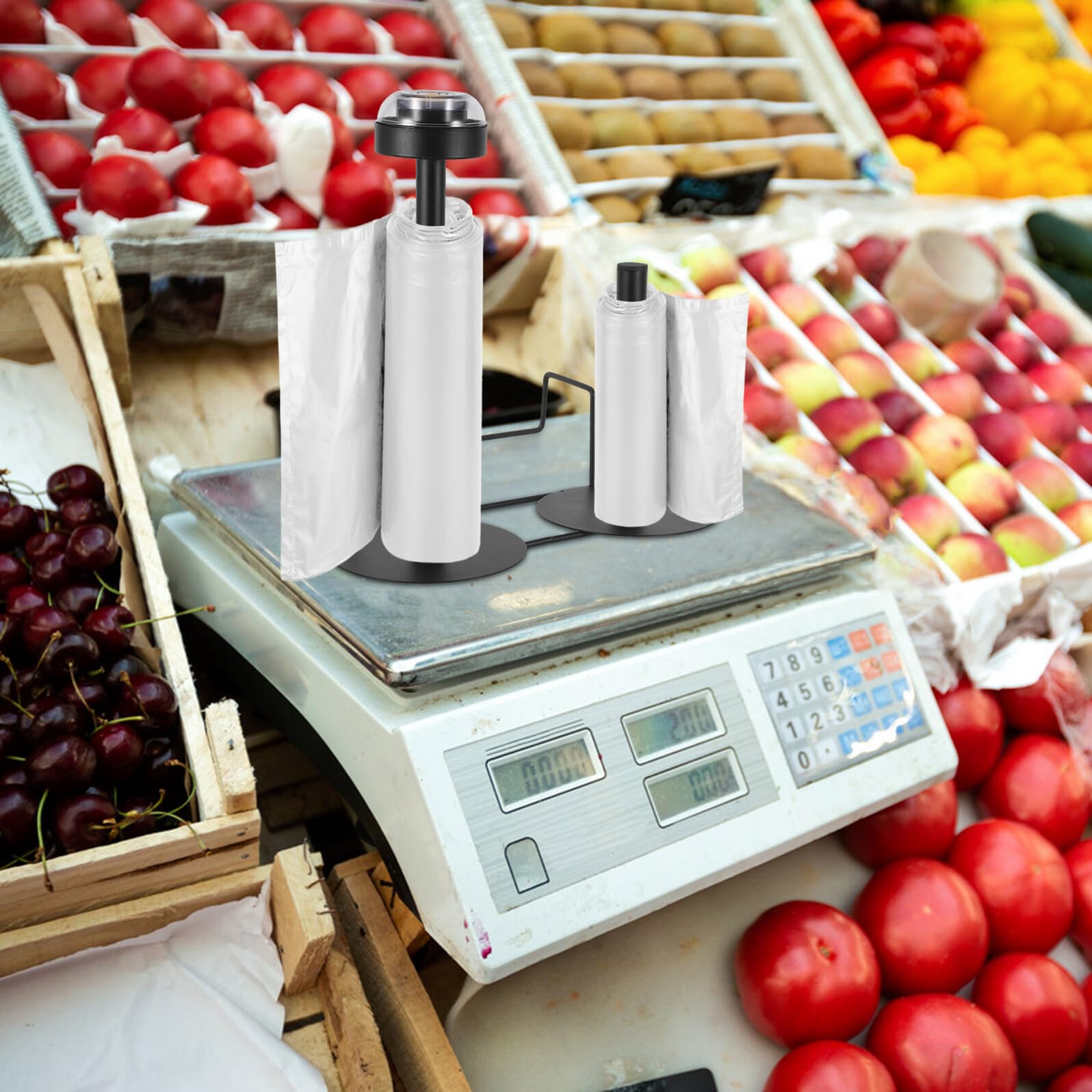 GLEAVI Soporte Organizador de Bolsas para Supermercado Colgante y Resistente Dispensador de Bolsas Plásticas Rollo Ahorra Espacio y Compatible con Diferentes