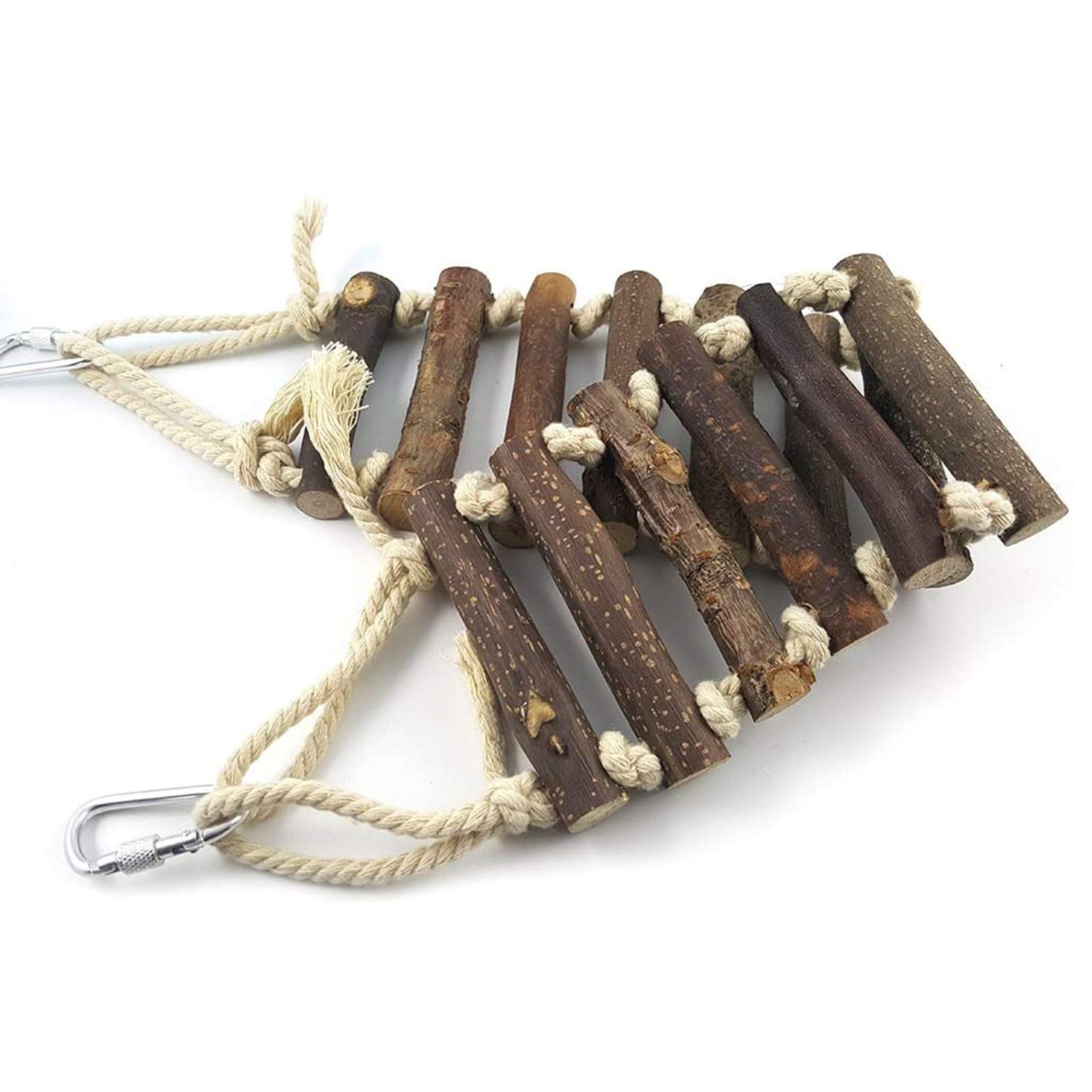 Scaletta Per Pappagalli In Legno - Con Corda, Per Arrampicata E Gioco, Per Uccelli Domestici - Foto 8