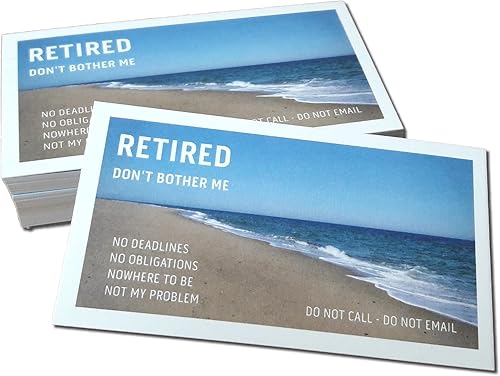 Miniatura 2 de Crazy Novelty Guy 25 tarjetas Tarjeta de visita divertida, Jubilado Don't Bother Me Don't Call Don't Email Idea de regalo de jubilación, tamaño de