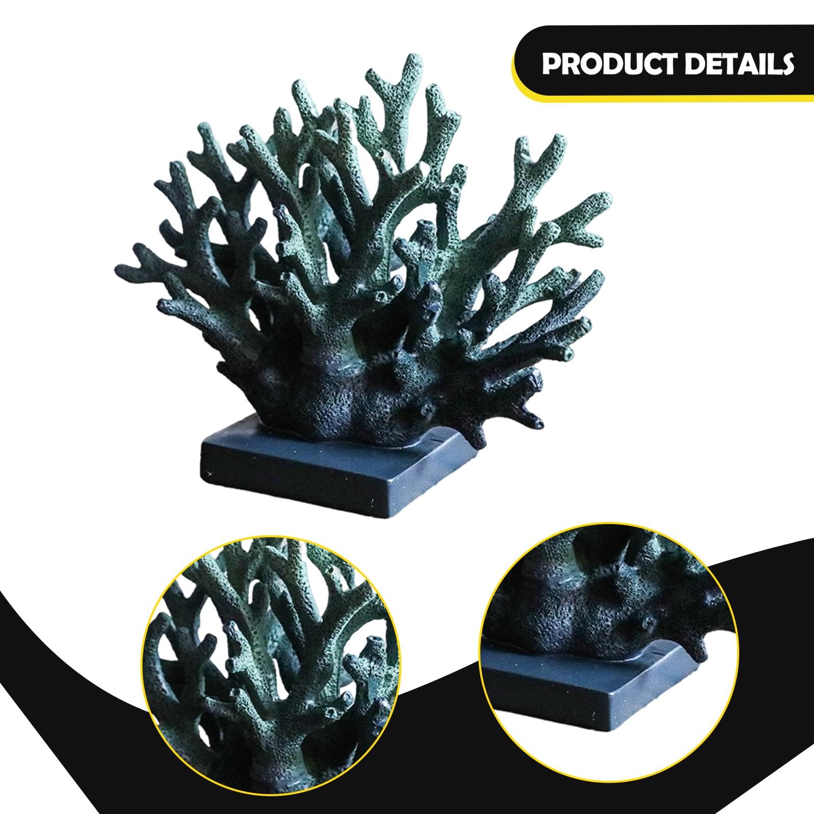 KESOTO Statua di Corallo in Resina, realistica, Moderna, Finta Decorazione Nautica in Corallo per Tavolo, Soggiorno, Bagno, mobiletto, Viola 18cmx15cm