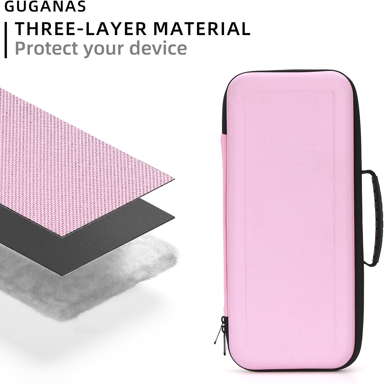 Hard Travel Case Compatible with Dyson airstraight HT01 Hair Straightener & Power Supply, Waterproof and Shockproof Storage carrying case (Pink)