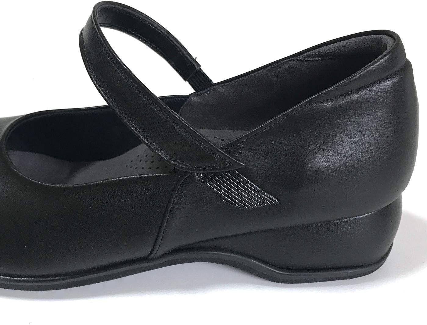 Mio comfort] 幅広甲高 黒 パンプス 5e 本革 日本製 外反母趾