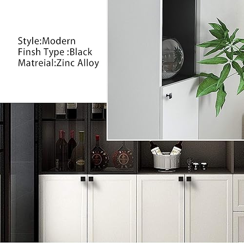 Miniatura 10 de homdiy Paquete de 10 pomos cuadrados de bronce champán, pomos cuadrados para cajones, pomos de tocador color champán bronce cepillado con un solo