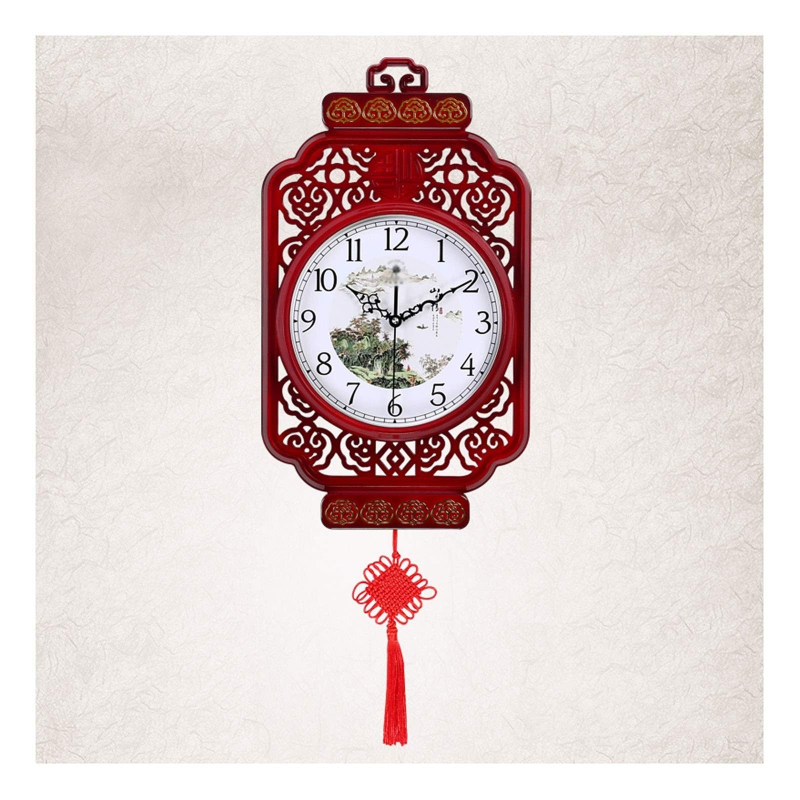 Amazon.co.jp: 壁掛け時計 静音 電波時計中国風のモダンな掛け時計