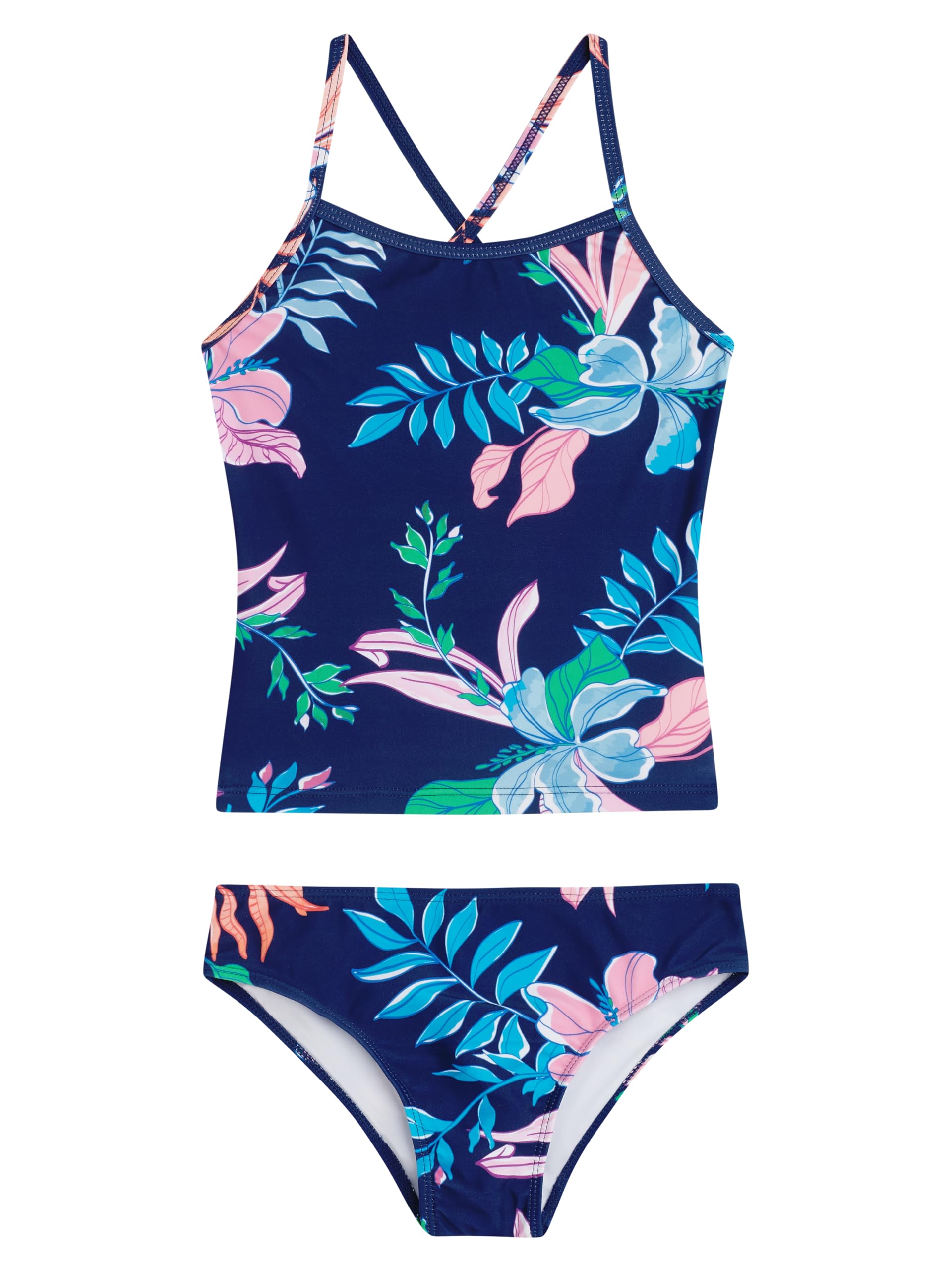 Kanu Surf Girls' Melanie Beach Sport 2-Piece UPF 50+ Banded Tankini