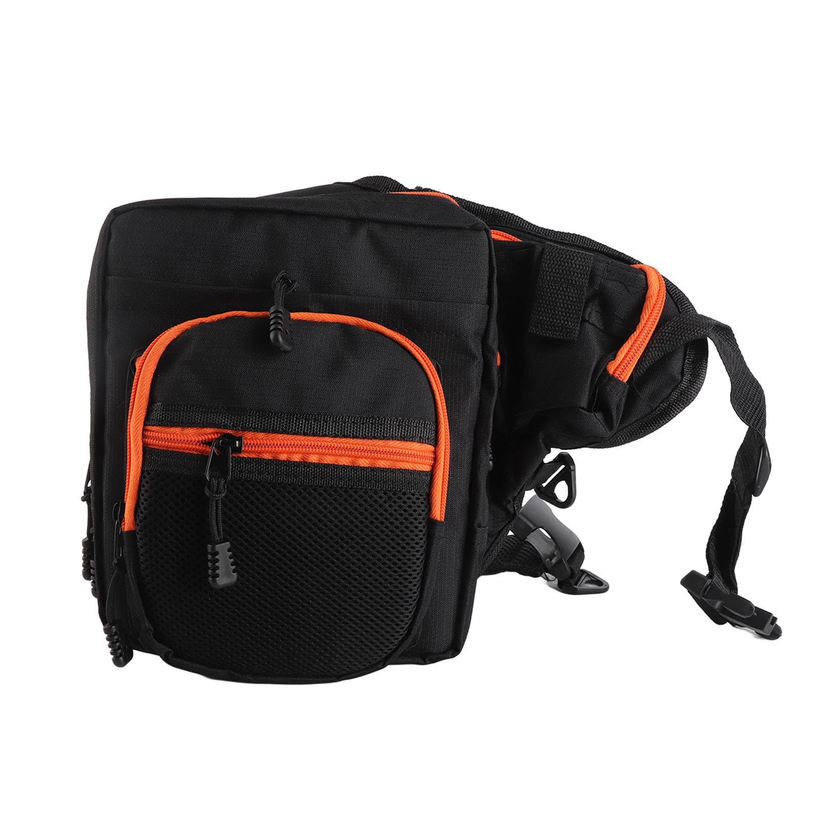 Acouto 32*39*12CM Torba Wędkarska ILure Wielofunkcyjny Wodoodporny Płócienny Kołowrotek Torba na Przynęty Pudełko itp. Kieszenie na Szczypce do Twojego Wielofunkcyjnego Liczne i Sprzęty do (BLACK)