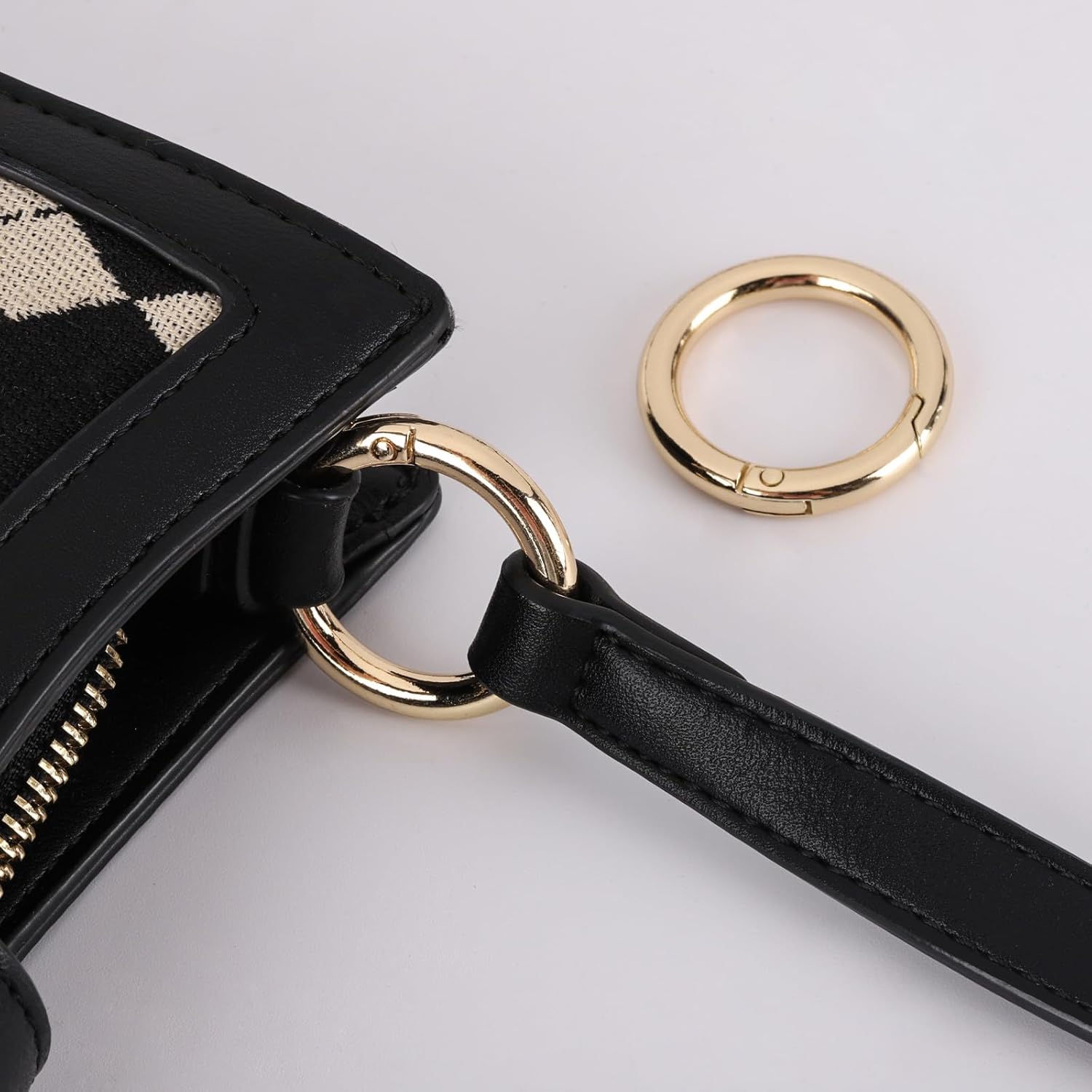 30Pcs Trigger Spring O Rings 1 inch Round Carabiner Snap Hook, Circle Trigger Rings Spring Gold Key Ring for Keyrings Buckle, Bags,Purses, Handbag, Dog - Image 7