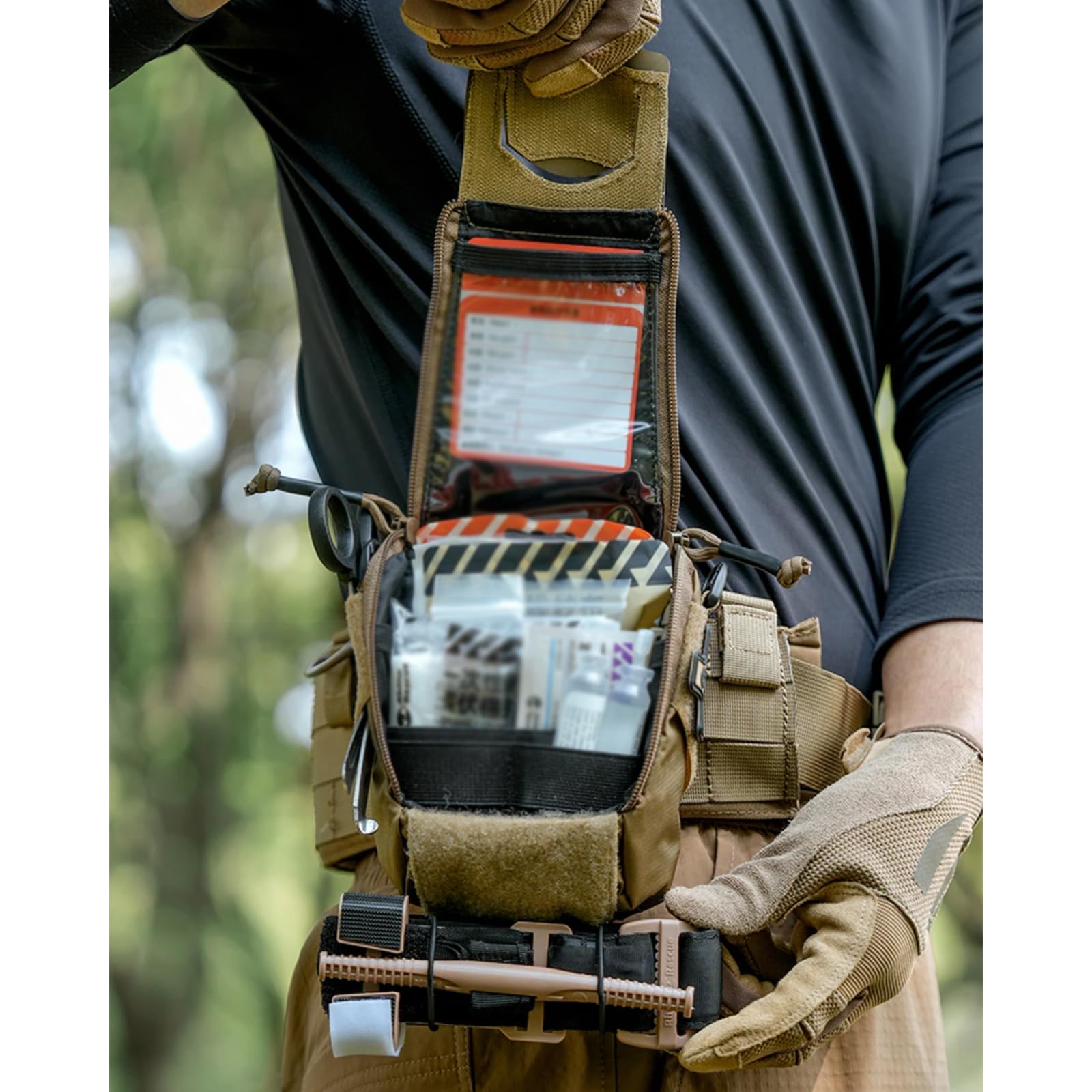 Kit medico tattico a sgancio rapido MOLLE IFAK Kit di pronto soccorso per auto, casa, viaggi, escursionismo, campeggio, attrezzatura di emergenza