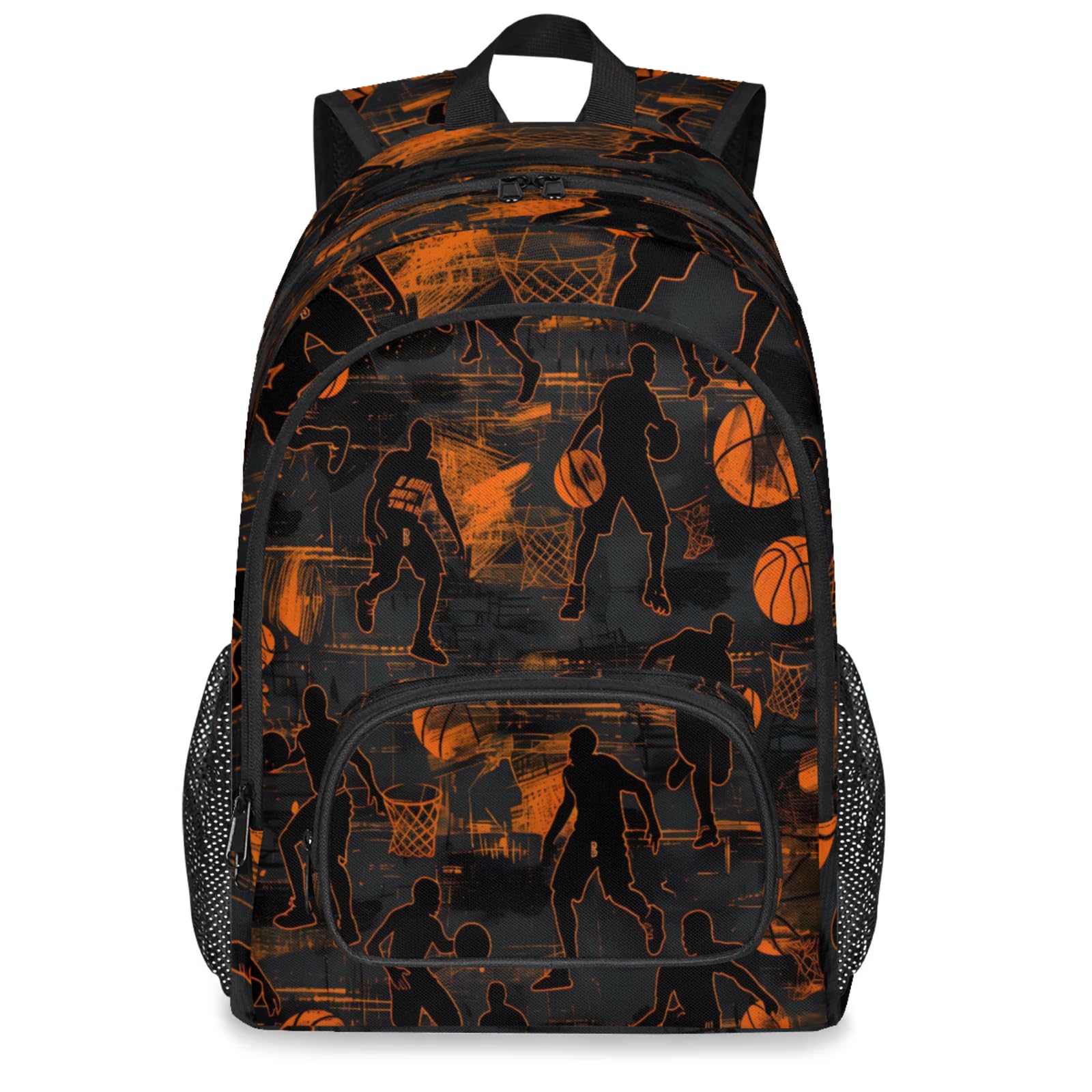 Large Backpack for Kids, Basketball School Backpack Carry On Backpack Waterproof Backpack Preschool Book Bags Multifunctional Schoolbag With Chest