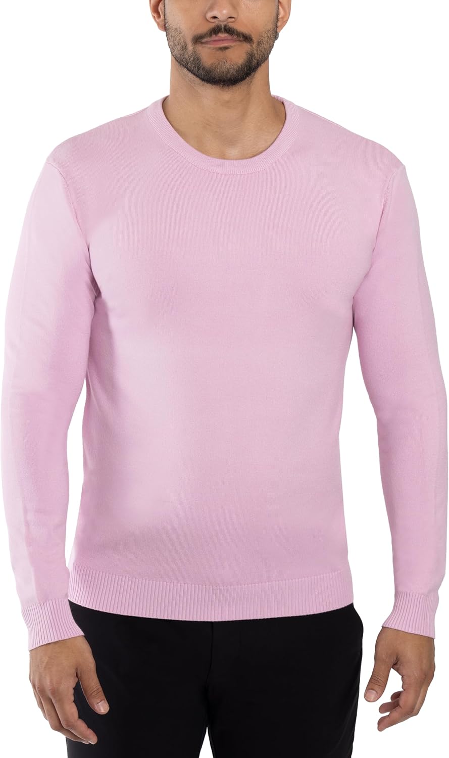 X RAY Mens Crew Neck Sweater Slim Fit Midweight Pullover Sweater for Men for Casual Dressy Wear (Big & Tall Available)