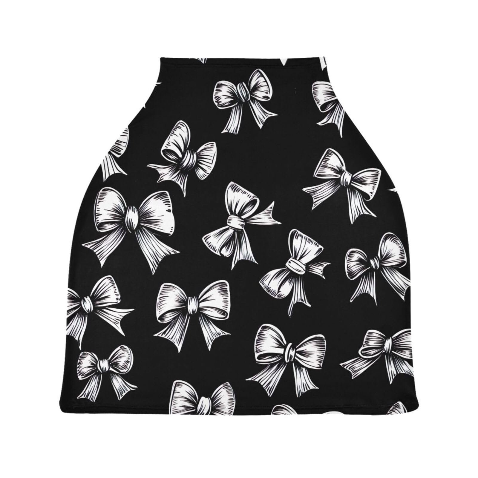 Bulletgxll Cute Bows Car Seat Covers for Babies Breathable Nursing Breastfeeding Cover Multi-Use Infant Carseat Canopy and Stroller Cover for Boys Girls