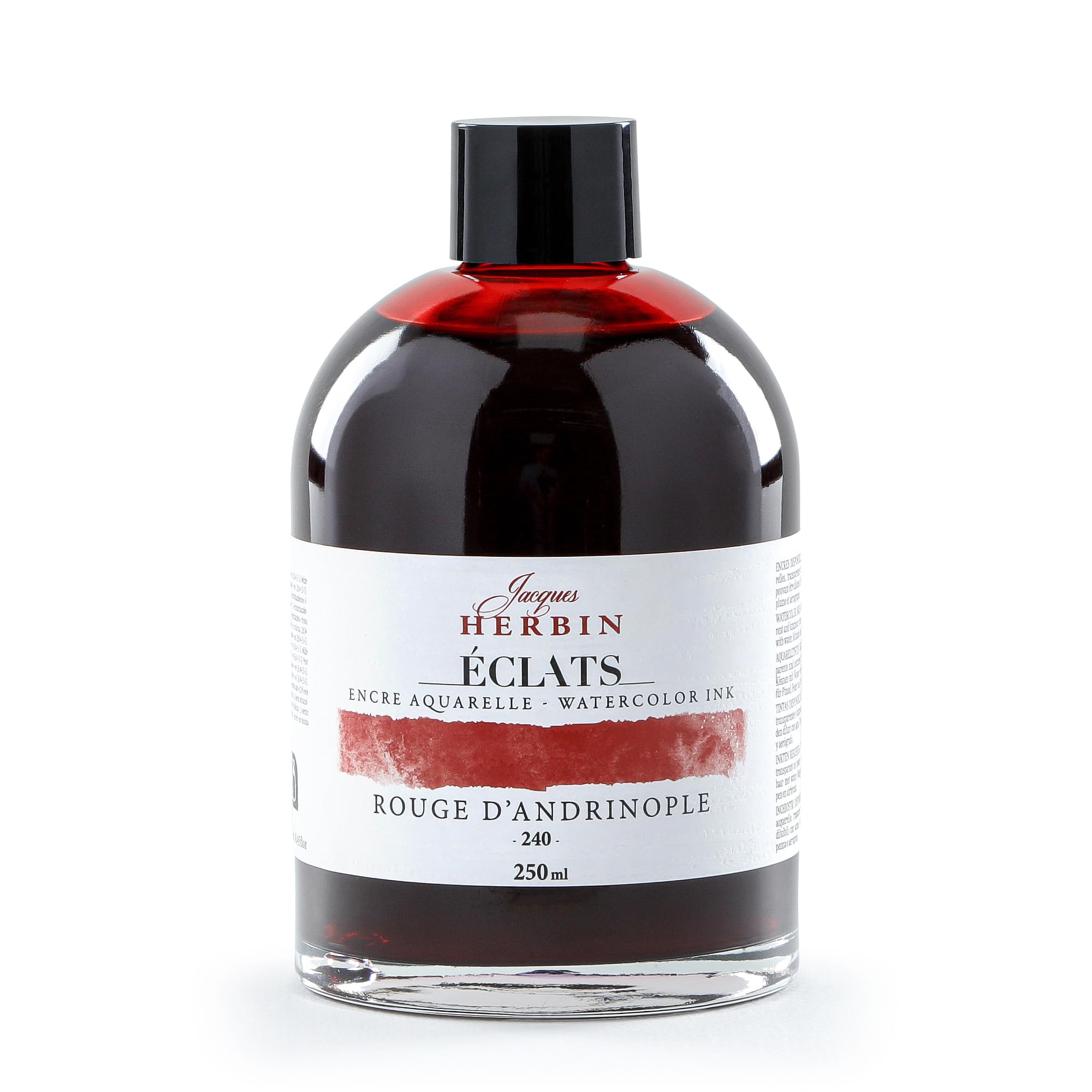 Jacques Herbin 18240TAMZ - Fine Art WaterColour Ink Rouge D'Andrinople/ Turkey Red 250ml - Painting - Drawing - Calligraphy - Creative tools - Arts and Crafts