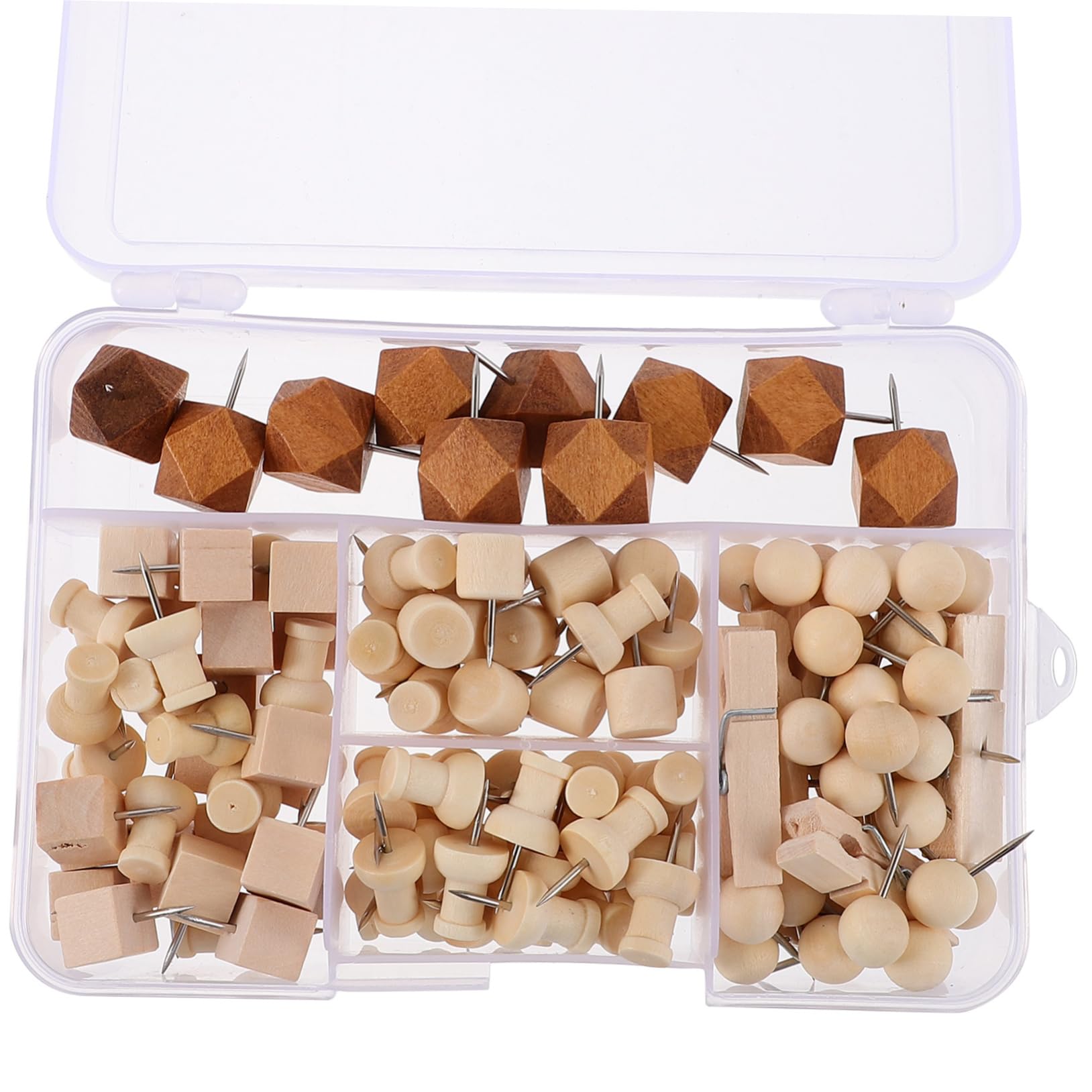 SOLUSTRE Punaises Bois pour Tableau Affichage Lot de Épingles Décoratives Styles pour Photos Et Cartes Accessoire Pratique Et Esthétique pour Bureau Et École