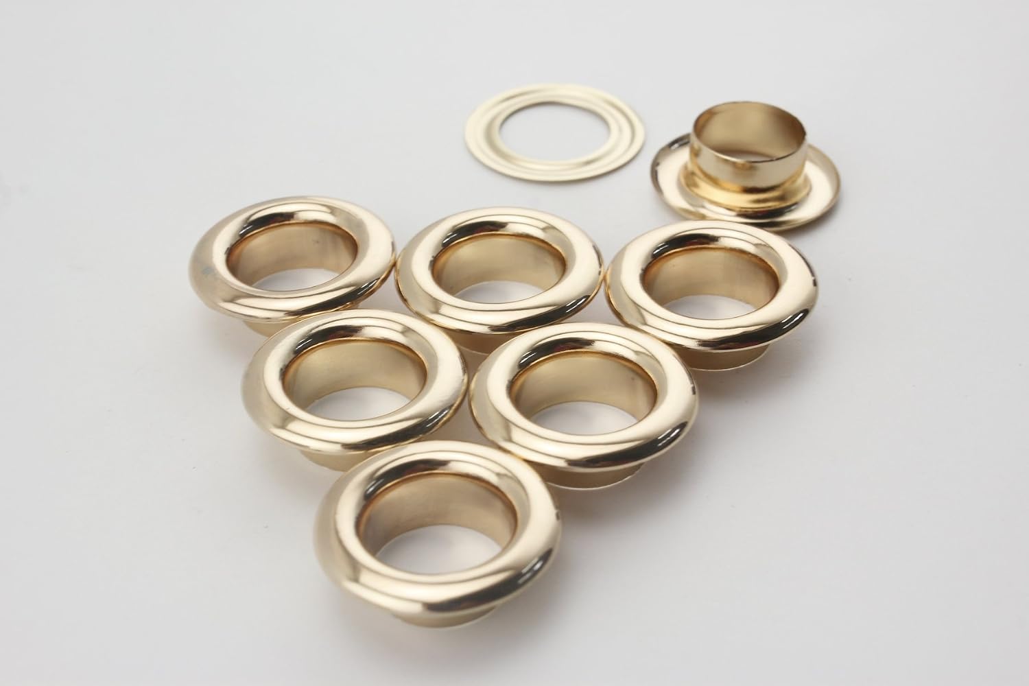 3dancraftit Stainless Brass Washable Round Eyelets Grommets and washers for Leather Purse Shoe Paper DIY Crafts Inner Size 9/16 Inch / 14mm Gold AB17