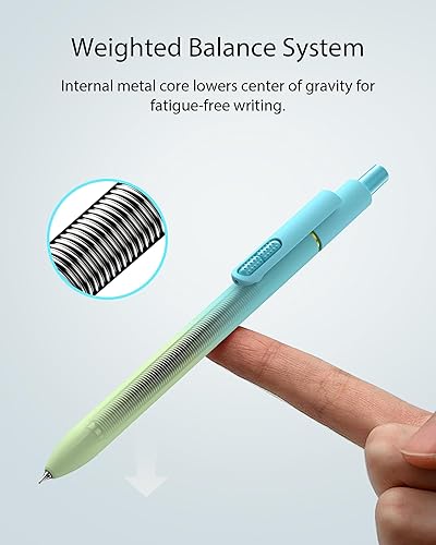 Miniatura 3 de 16 bolígrafos de gel de punta fina de 0.028 pulgadas, escritura suave, negro, secado rápido, larga duración, para diario, oficina, toma de notas,