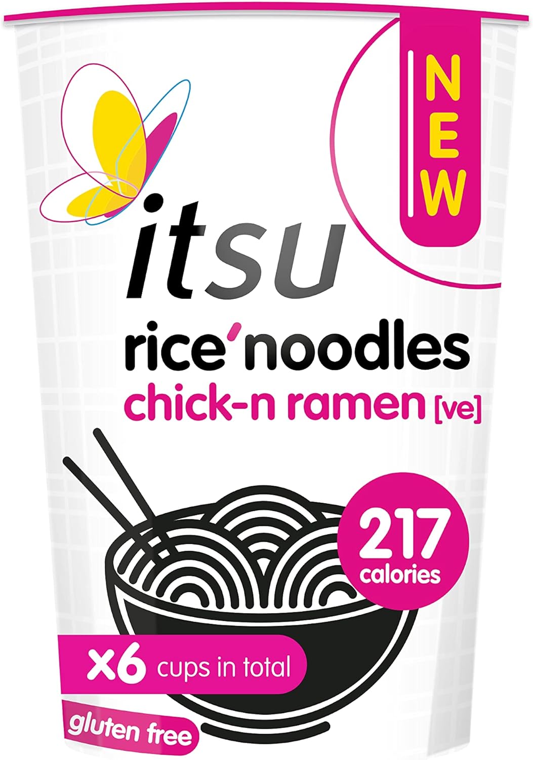 itsu Instant Rice Noodles Multipack Cup GlutenFree Vegan Chickn