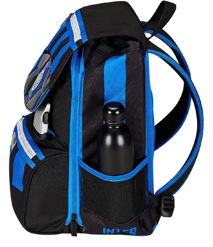 ZAINO SCUOLA FC Inter estensibile 2020 + ASTUCCIO 3 PIANI COMPLETO + omaggio penna glitterata e portachiave fischietto