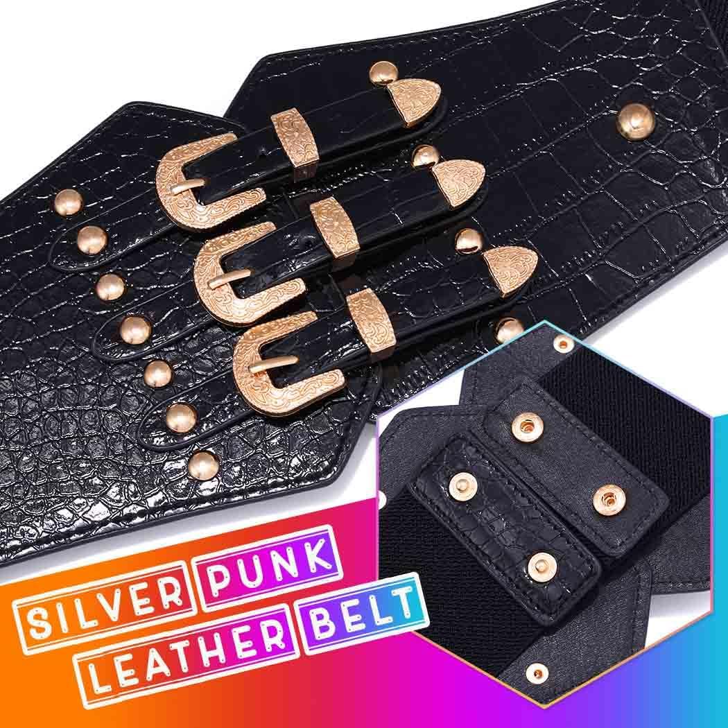 BODIY Black Leather Corset Belt Western Leather Wide Waist Belt Vintage Waist Accessories for Women - Image 6