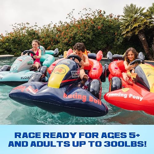 Miniatura 6 de Flotador de fórmula  Trineo de invierno de coche de carreras y flotador de piscina para adultos, niños y familia  Flotador inflable gigante de