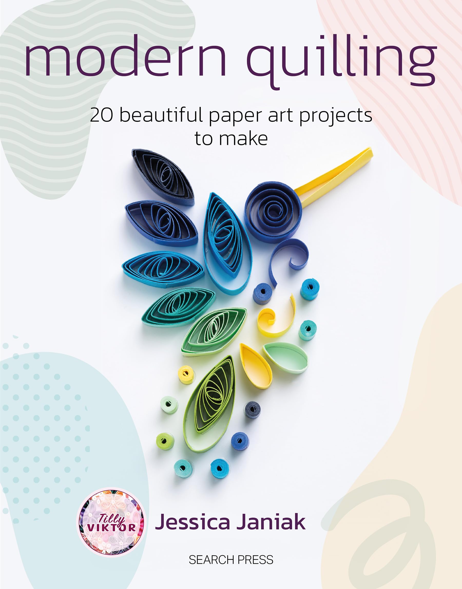Livre Quilling papier avec 20 projets créatifs d'art de loisirs créatifs