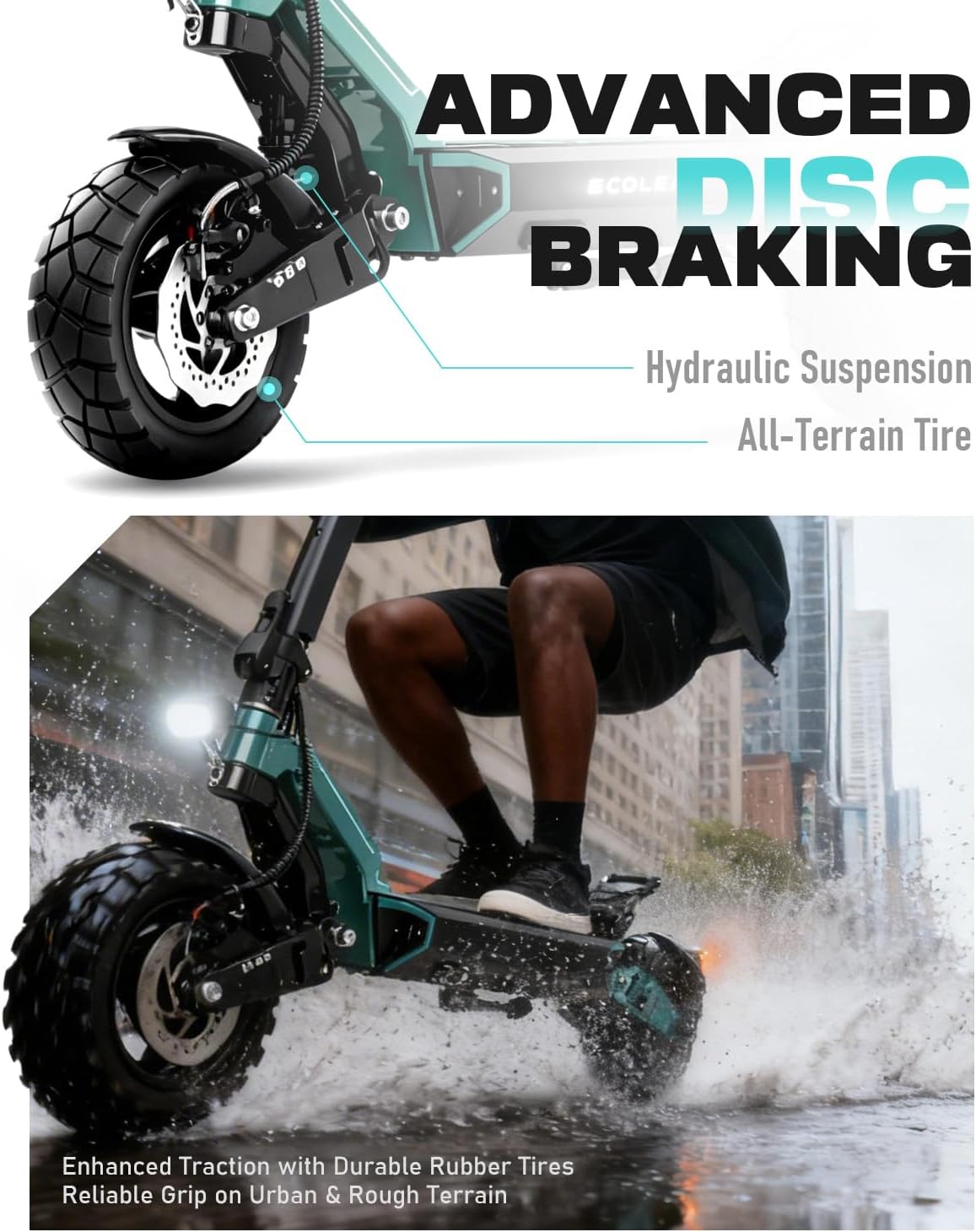 Electric Scooter for Adults, 1500W Motor, Up to 28 MPH, 50 Miles Range, 10" Tires, Dual Suspension, App & NFC Unlock, Foldable Commuter E Scooter (L7